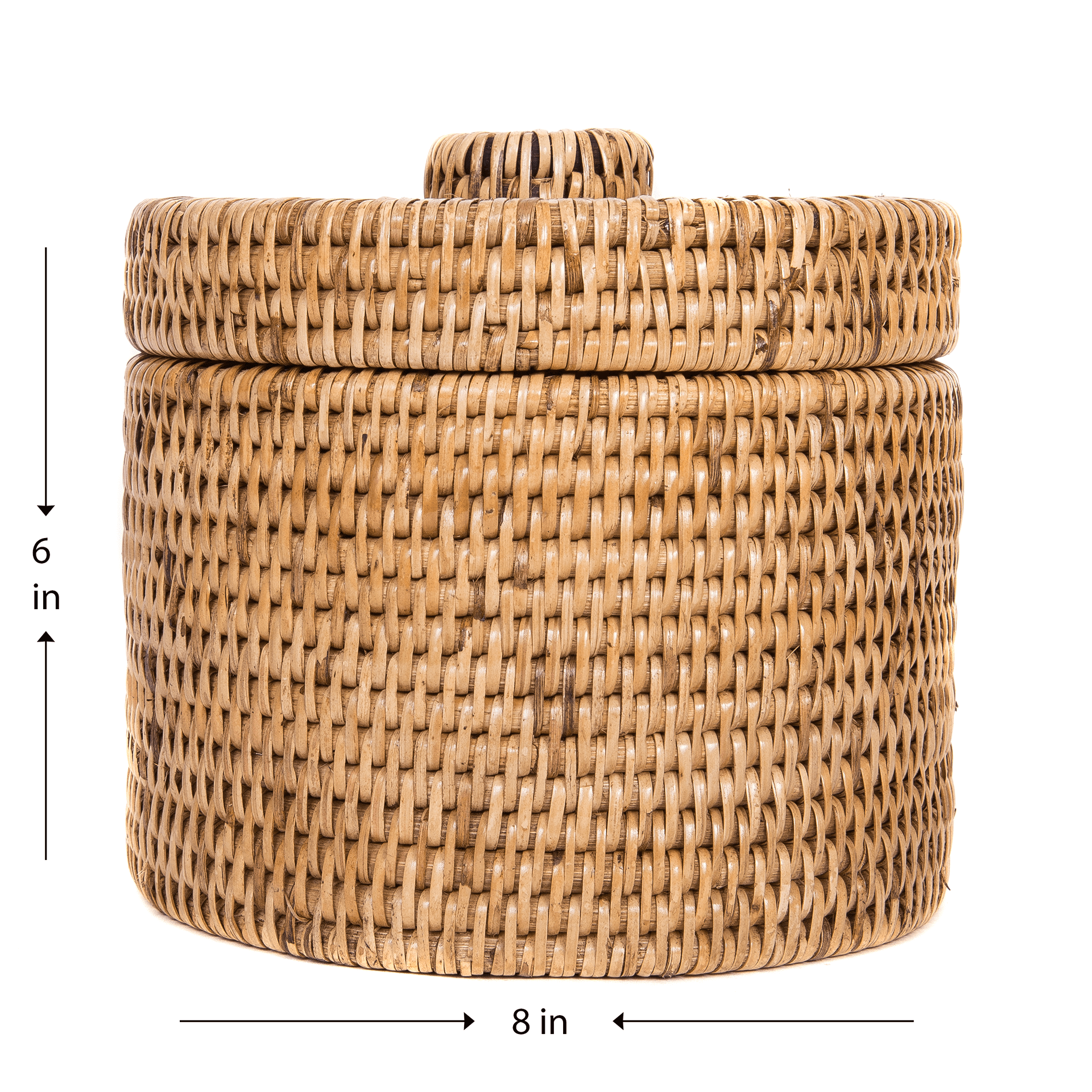 Artifacts Rattan™ Round Single Tissue Roll Box - Artifacts Trading